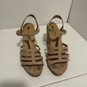 Wedges, Nude, size 91/2